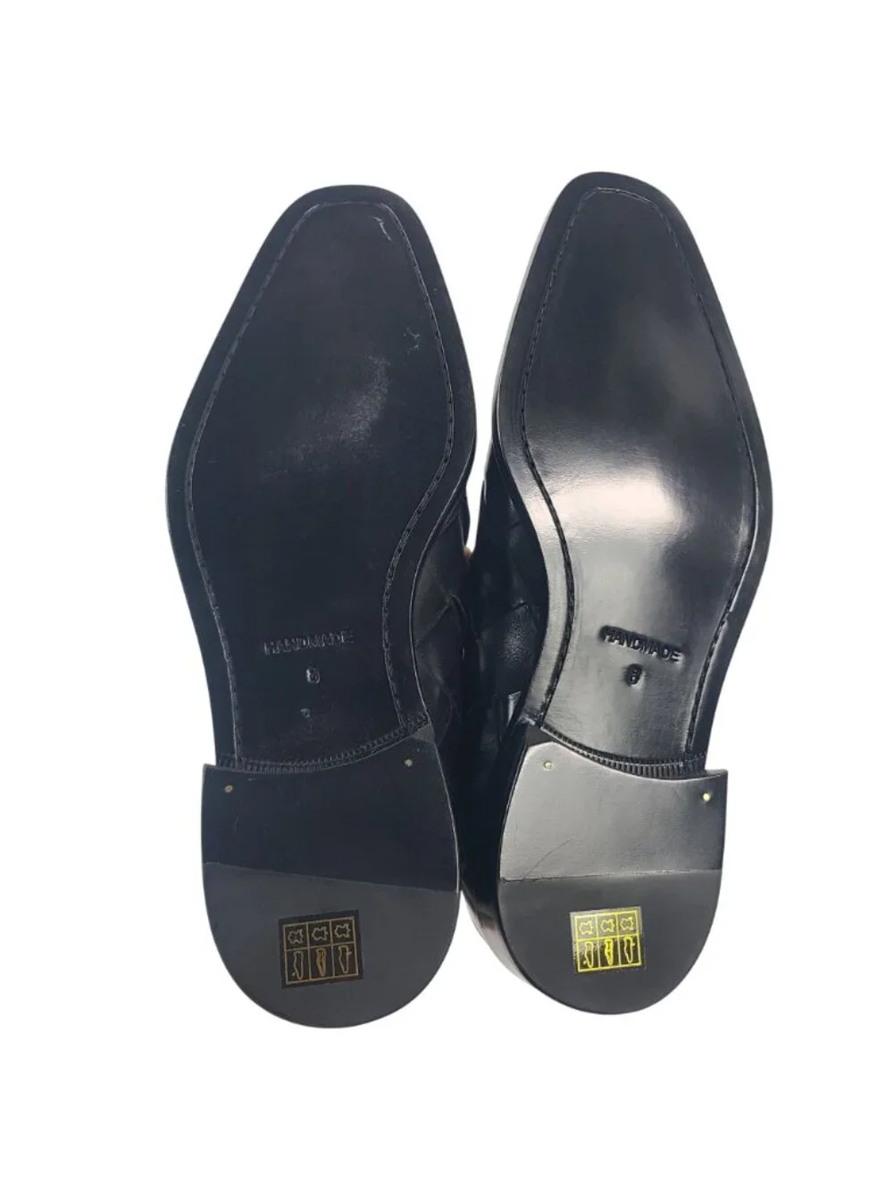 NEW Ugo Vasare Woven Black Leather Oxford Shoes Men's Size 8 Made In Italy